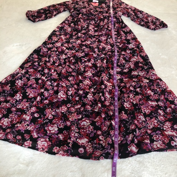 Isabel Maternity Purple Floral Bell Sleeve Dress - Picture 9 of 15